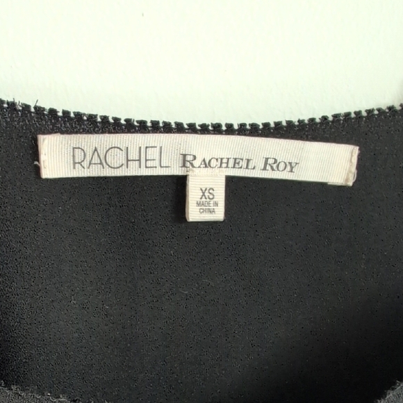 Rachel Roy Elegant Black Ruffle Tank Top Cami adjustable Straps Size XS - Picture 5 of 6